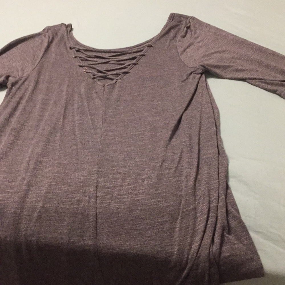 Gray tunic with detailed back, Heartsoul plus, 1X
